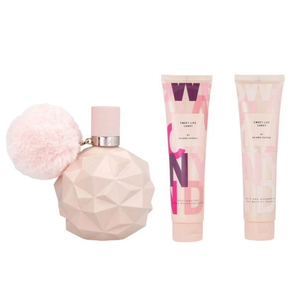 Ariana Grande Sweet Like Candy 3 Pc Set / Edp Spr + S/g + Body Lotion (l)