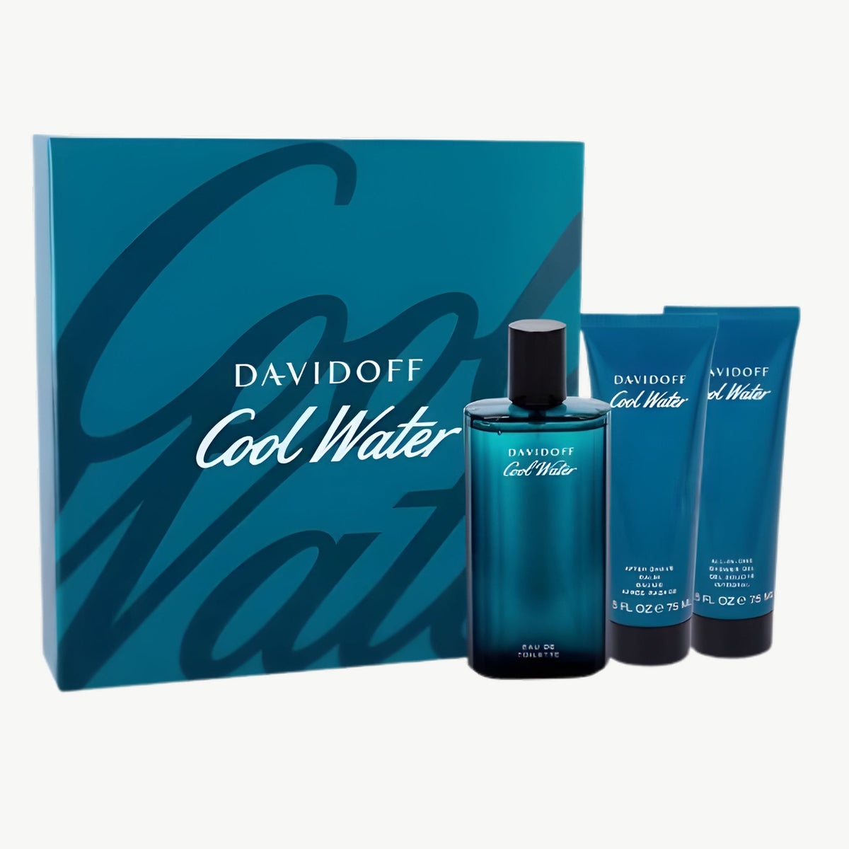 Cool Water 3 Pc Set / Edt Spr + Asb+ Sg (m)